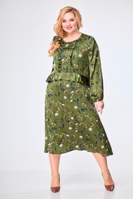 Модель 1097 зеленый с цветами Anelli