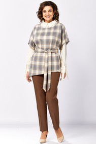 Модель 1388 серый + шоколад Милора-стиль