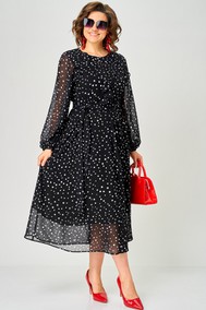 Модель 7177C черный в мелкий горох EVA GRANT
