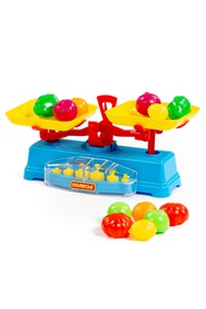 Игровой набор Весы + набор продуктов (12 элементов) (в сеточке)