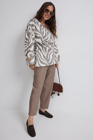 Модель 2698 коричневый+молочный Магия Моды