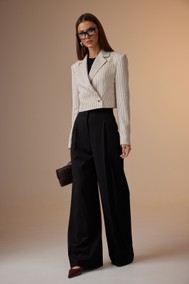 Модель 1661 Бежевый в полоску, Черный N.O.W