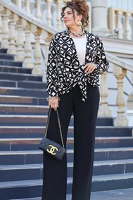 Модель 22073 дизайн черный+светло-бежевый VITTORIA QUEEN