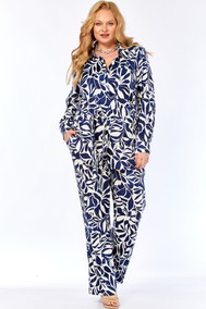 Модель 2299/1 синий, молочый принт Элль-стиль