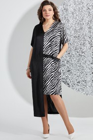Модель 5533 черный с принтом зебра Mira Fashion