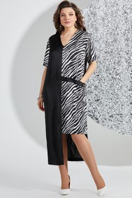 Модель 5533 черный с принтом зебра Mira Fashion