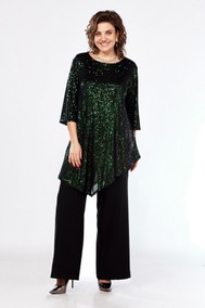 Модель 1546 темный изумруд + черный Ladis Line