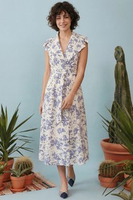 Модель 1909 белый /синий принт Lokka