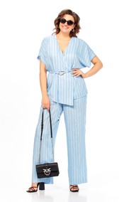 Модель С1023 голубой-полоска Ольга Стиль