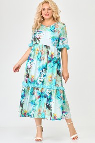 Модель 1863 бирюза+цветы Svetlana Style