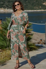 Модель 27813 зеленый, оранжевый, принт VITTORIA QUEEN