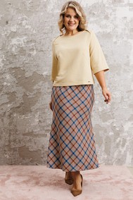 Модель 1174 сливочный/клетка Anastasia