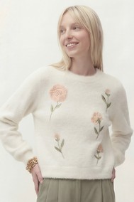 Модель 1818 белый/ручная вышивка Lokka