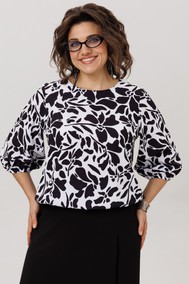 Модель 1779 черно-белые цветы Anelli