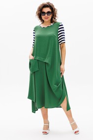 Модель 2178 зелёный+полоска Michel Chic