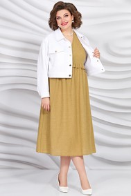 Модель 5417 белый+горчичный Mira Fashion