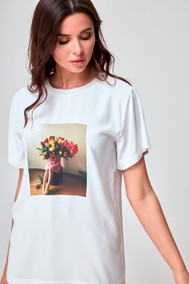 Модель 1280 белый с тюльпанами Anelli