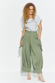 Модель 689 хаки полоска Euromoda