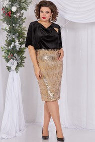 Модель 5499-4 черный с золотыми паетками Mira Fashion