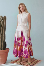 Модель 1923  белый/фиолетовый/бордо Lokka