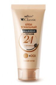 Крем тональный Увлажнение+питание 2в1 с витамином Е CLASSIC ТОН 003