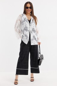 Модель 2712 белый + чёрный Магия Моды