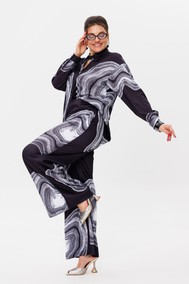 Модель 1514.2  мраморные брюки Anelli