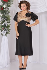 Модель 5496-2 черный с золотыми паетками Mira Fashion