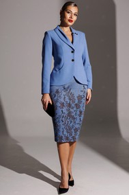 Модель 25-2942 голубой+принт Мода-Юрс