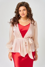 Модель 20763 Туника с поясом пудра FITA