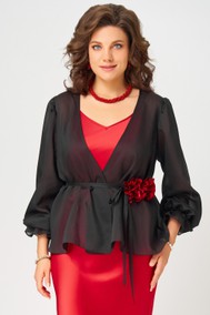 Модель 20761 Туника с поясом черный FITA