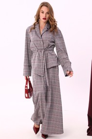 Модель 917-1 клетка серый+бордо+чёрный NikVa