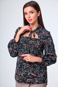 Модель 1028 черный в цветы Anelli