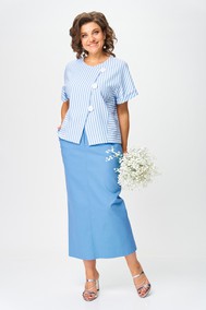 Модель 1422 голубой+полоска Michel Chic