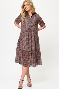Модель 424 геометрический принт в черно- коричневых тонах. Talia fashion