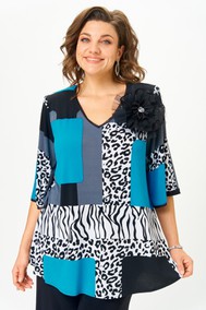 Модель 5036 черный с голубым принт Svetlana Style