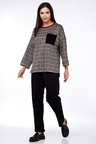 Модель 1360 чёрно-бордовый Michel Chic