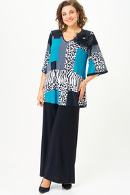 Модель 5035 черный с голубым принт Svetlana Style