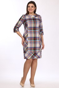 Модель 676 Синий с бежевым Клетка Lady Style Classic