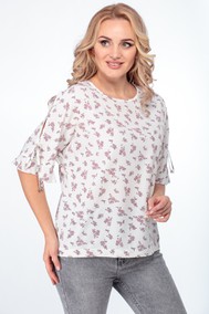 Модель 456-1 розовые цветы на молочном фоне Modema