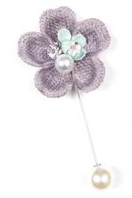 Модель Брошь 57025 серый Fashion Jewelry