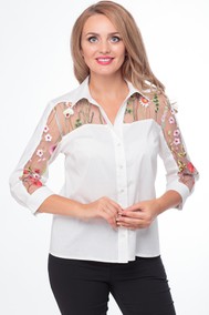 Модель 645 белый+цветы Anelli