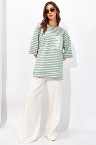 Модель 4338 мята+белый (полоска) ЛЮШе