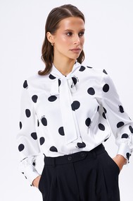 Модель 4013 белый в горох KaVaRi