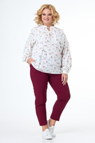 Модель 1079 молочный с цветами Anelli