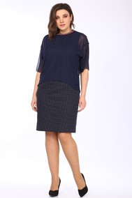 Модель 1757/1 Темно-синий в горошек Lady Style Classic
