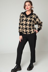 Модель 1056 чёрный с коричневым ALEZA