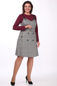 Модель 1729/4 Серый с бордовым Lady Style Classic