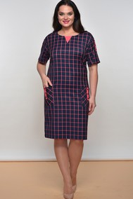 Модель 1158 синий в клетку Lady Style Classic