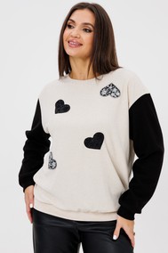 Модель 1139 молочный+черный Ma cherie